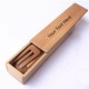 engrave chopsticks fork spoon box set made by beech wood