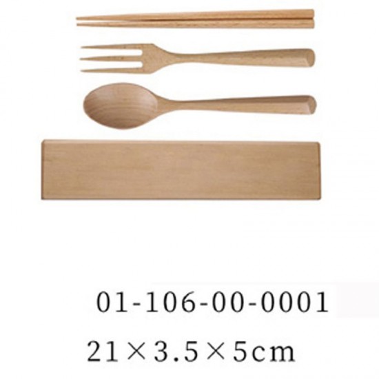 engrave chopsticks fork spoon box set made by beech wood