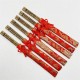 engrave chicken-wing wood wedding chopsticks with silk sleeves MOQ 50 pieces