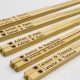 custom traditional chinese wedding chopsticks with silk sleeves MOQ 50 pieces