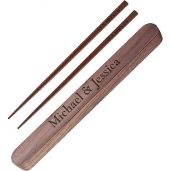 Ebony chopsticks engrave