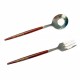 Long handled spoon fork stainless steel cutlery knife fork